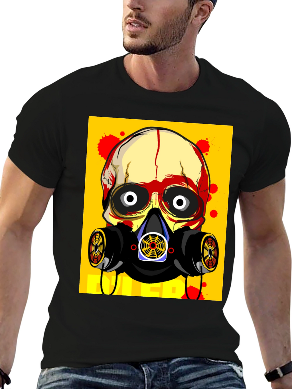 Skull Gas Mask Graphic Tee - Bold Streetwear Style
