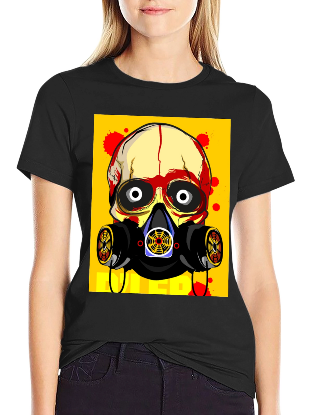 Skull Gas Mask Graphic Tee - Bold Streetwear Style