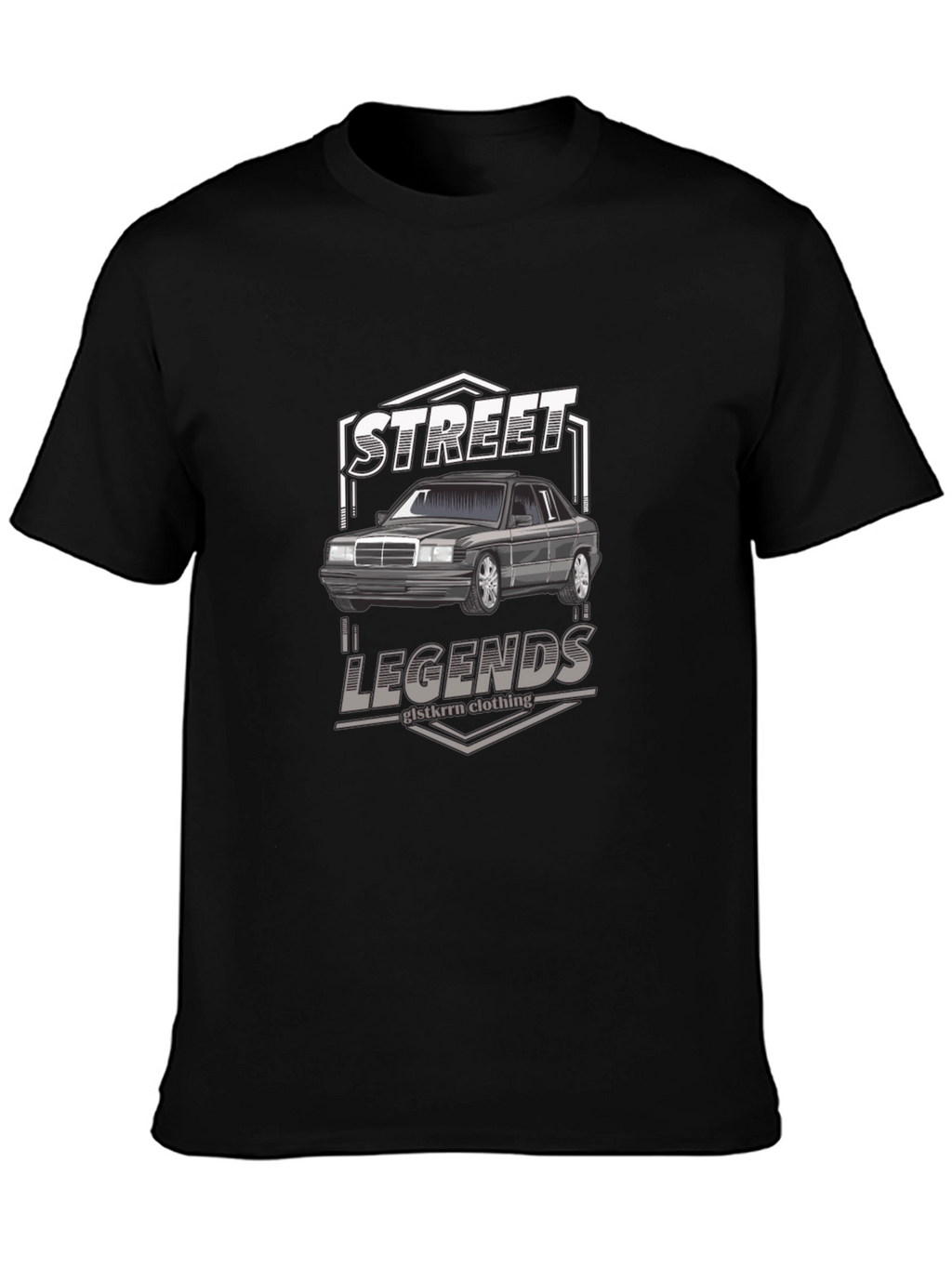 Street Legends Car Graphic Black T-Shirt