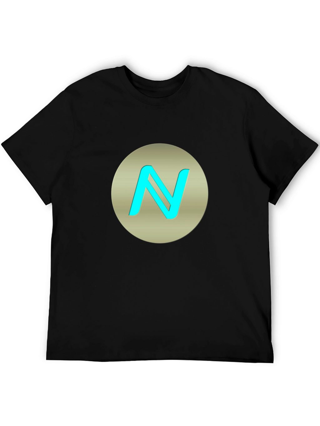 Stylish Black T-Shirt with N Logo Graphic
