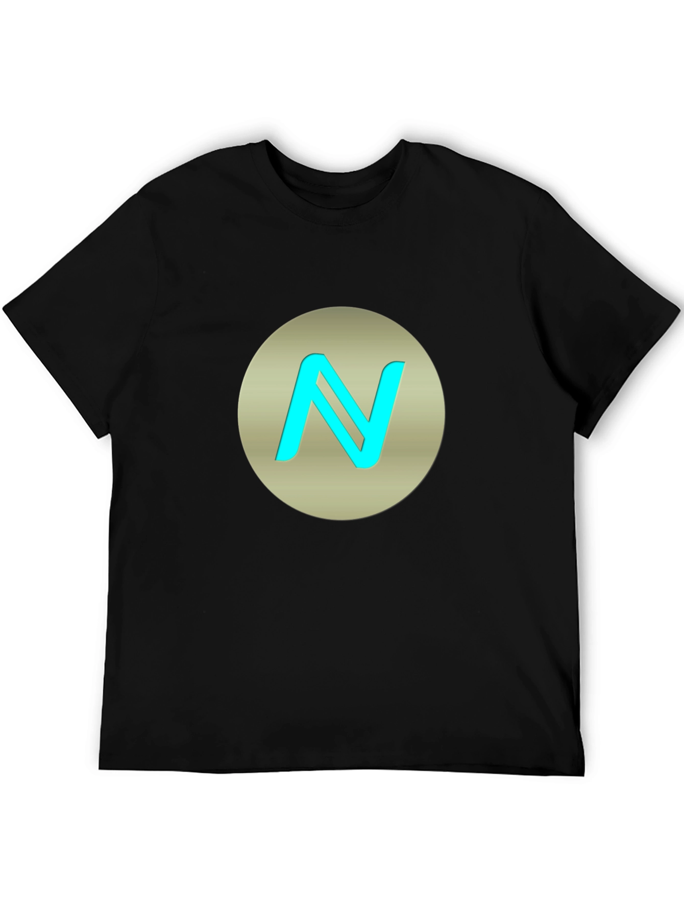 Stylish Black T-Shirt with N Logo Graphic