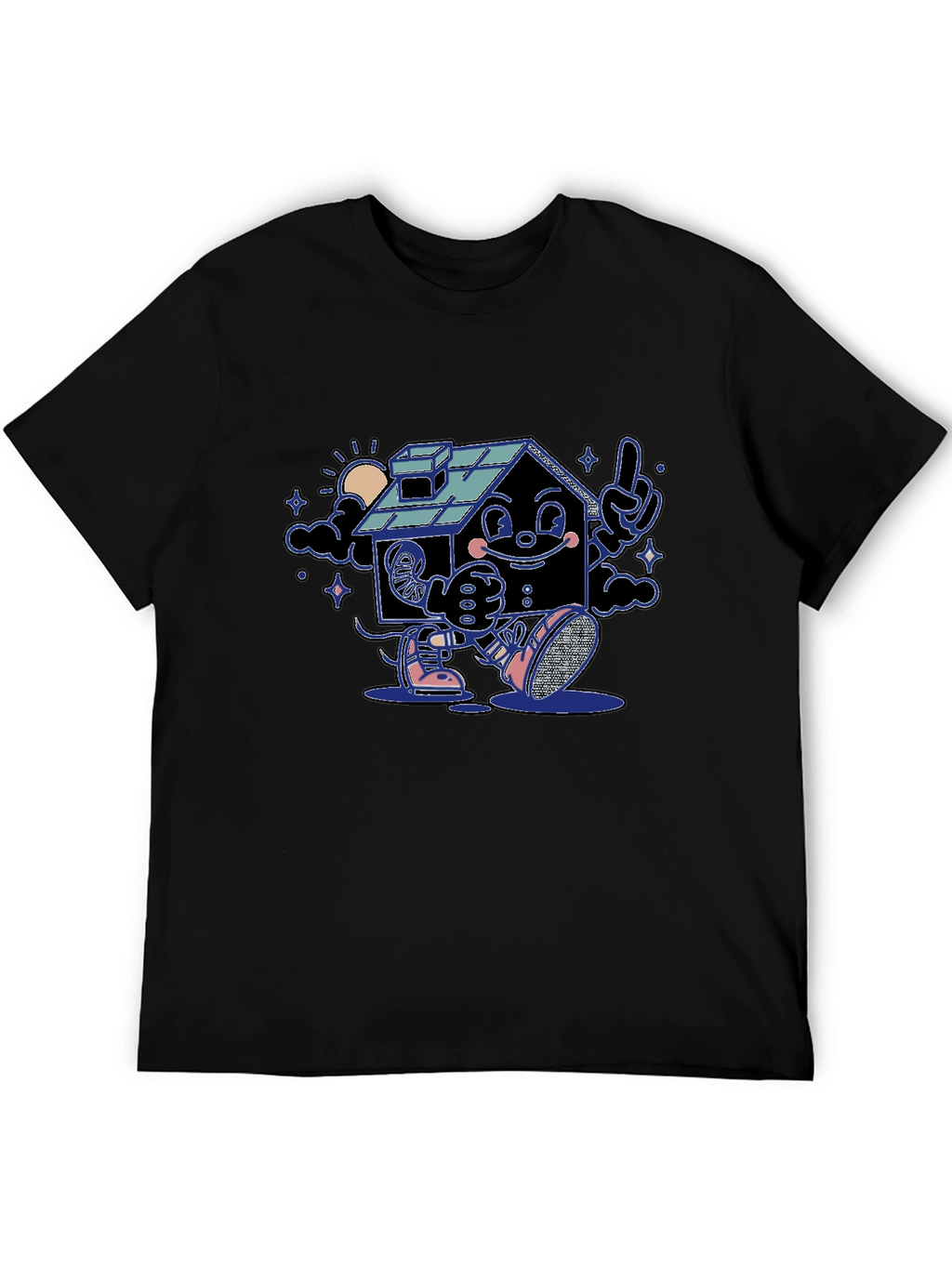 Cartoon House Graphic T-Shirt