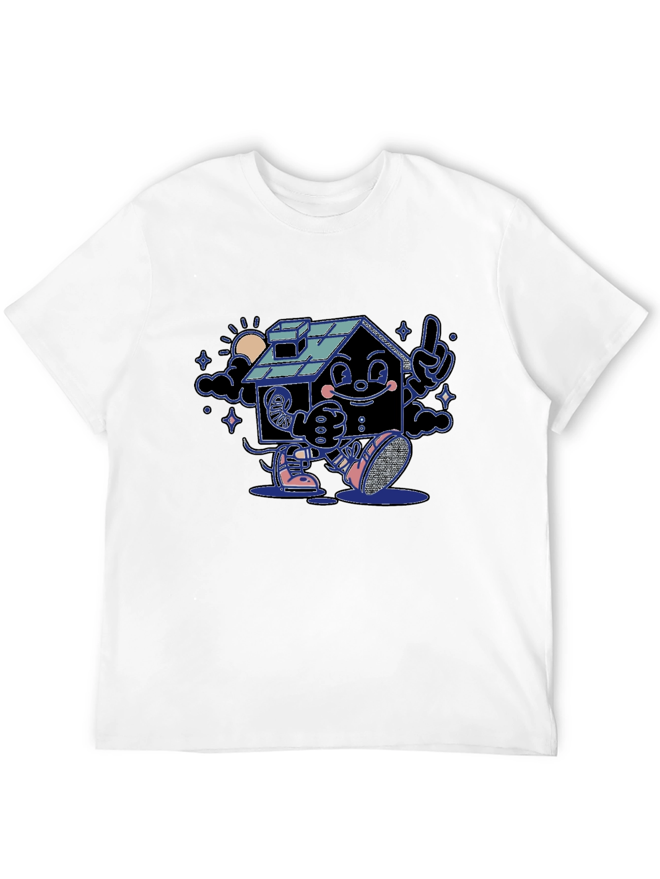 Cartoon House Graphic T-Shirt