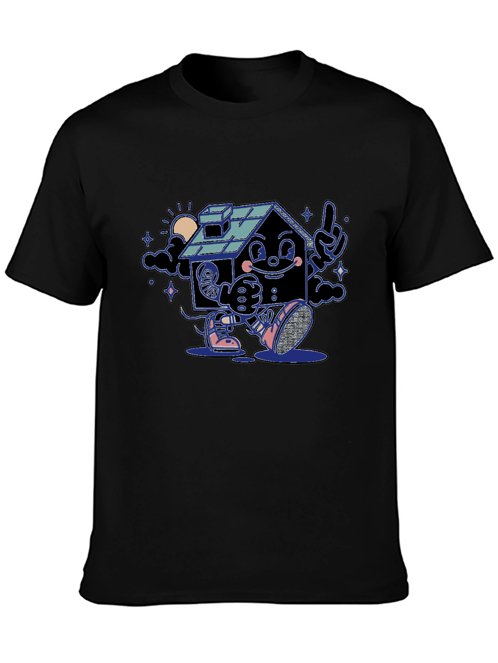 Cartoon House Graphic T-Shirt