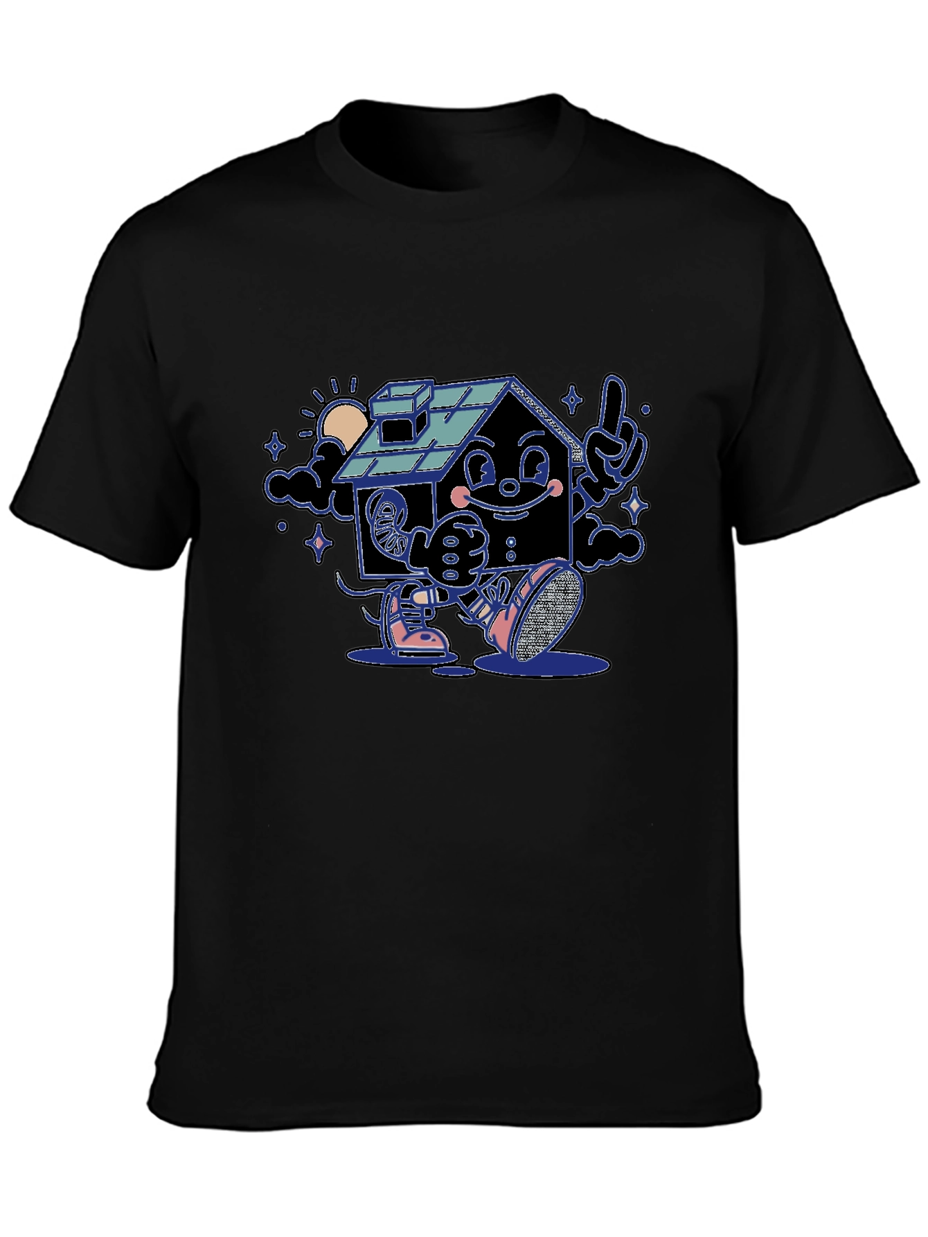 Cartoon House Graphic T-Shirt