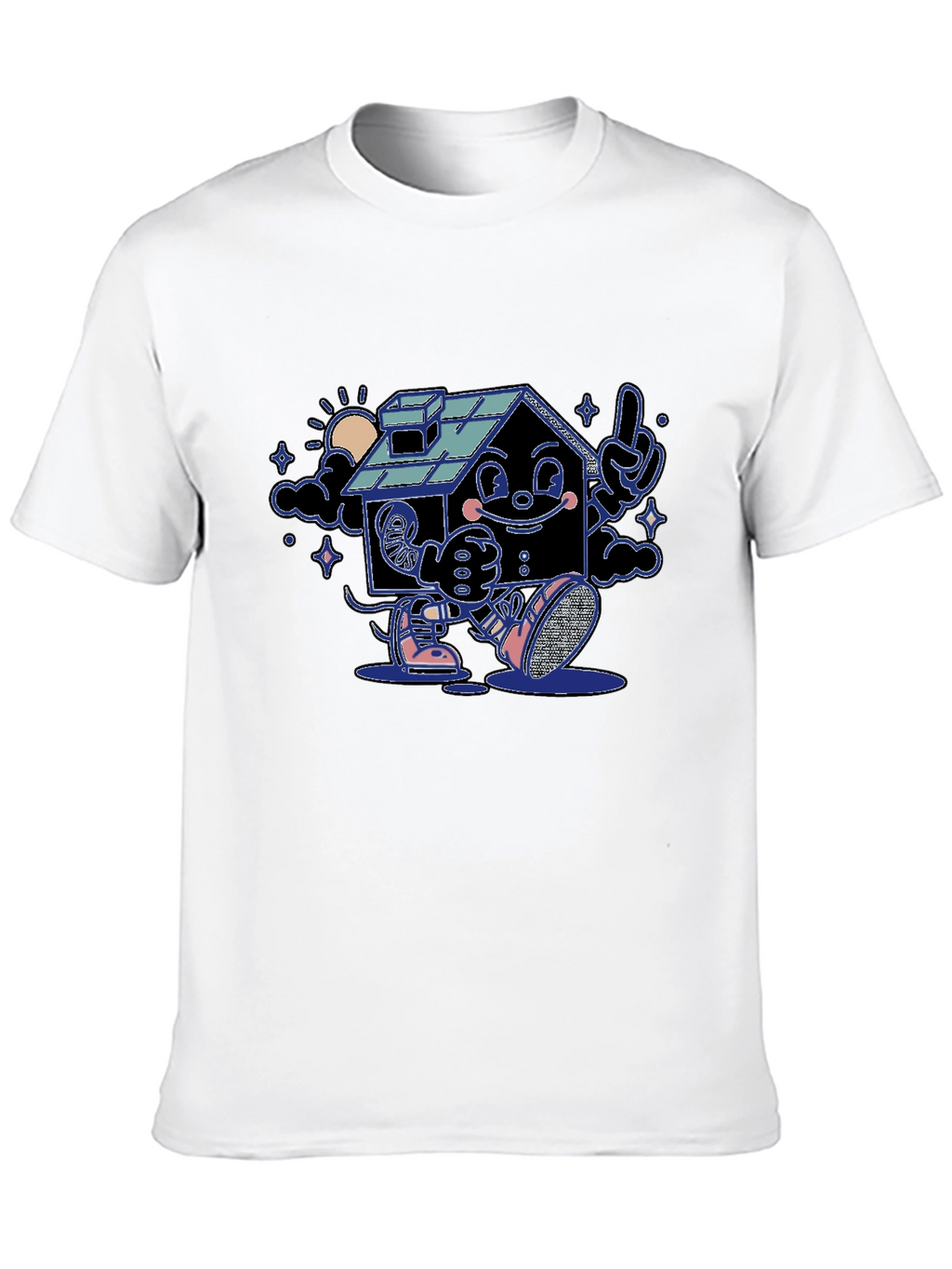 Cartoon House Graphic T-Shirt
