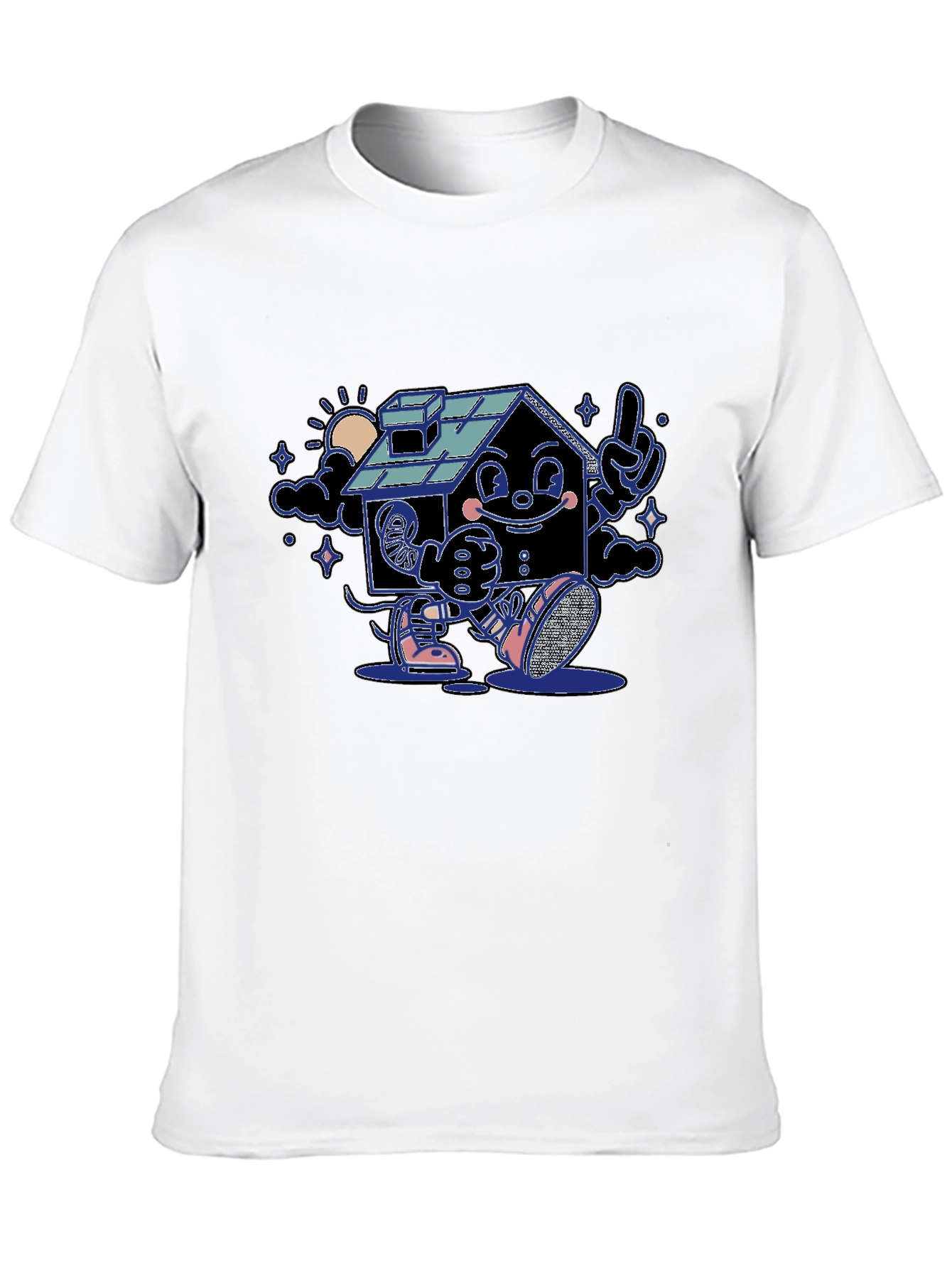 Cartoon House Graphic T-Shirt