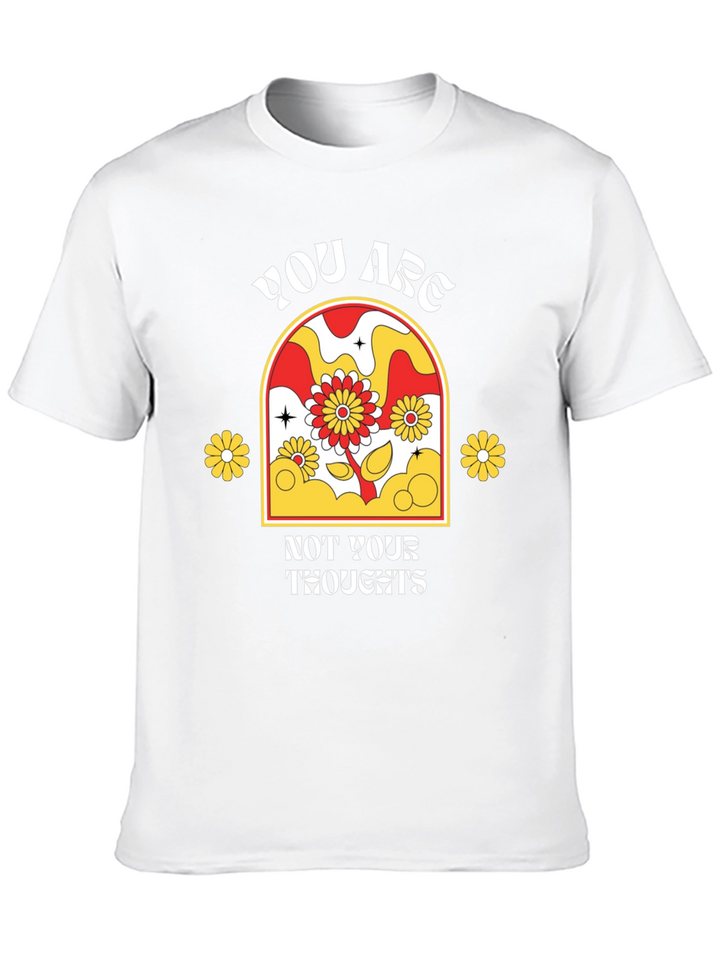 Retro Flower T-Shirt - You Are Not Your Thoughts
