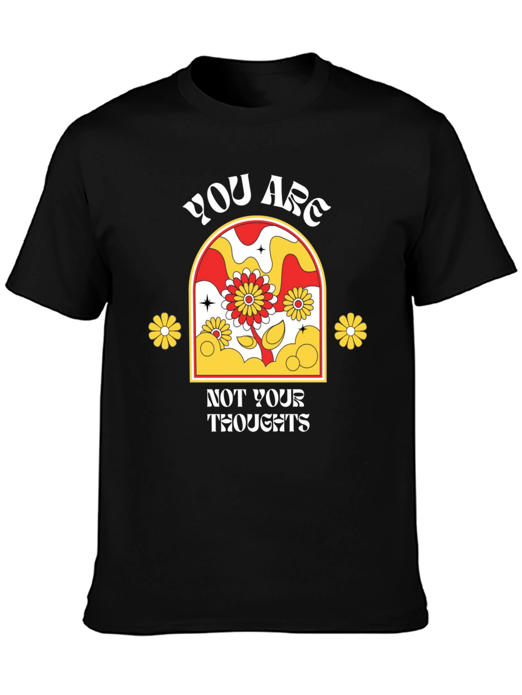 Retro Flower T-Shirt - You Are Not Your Thoughts