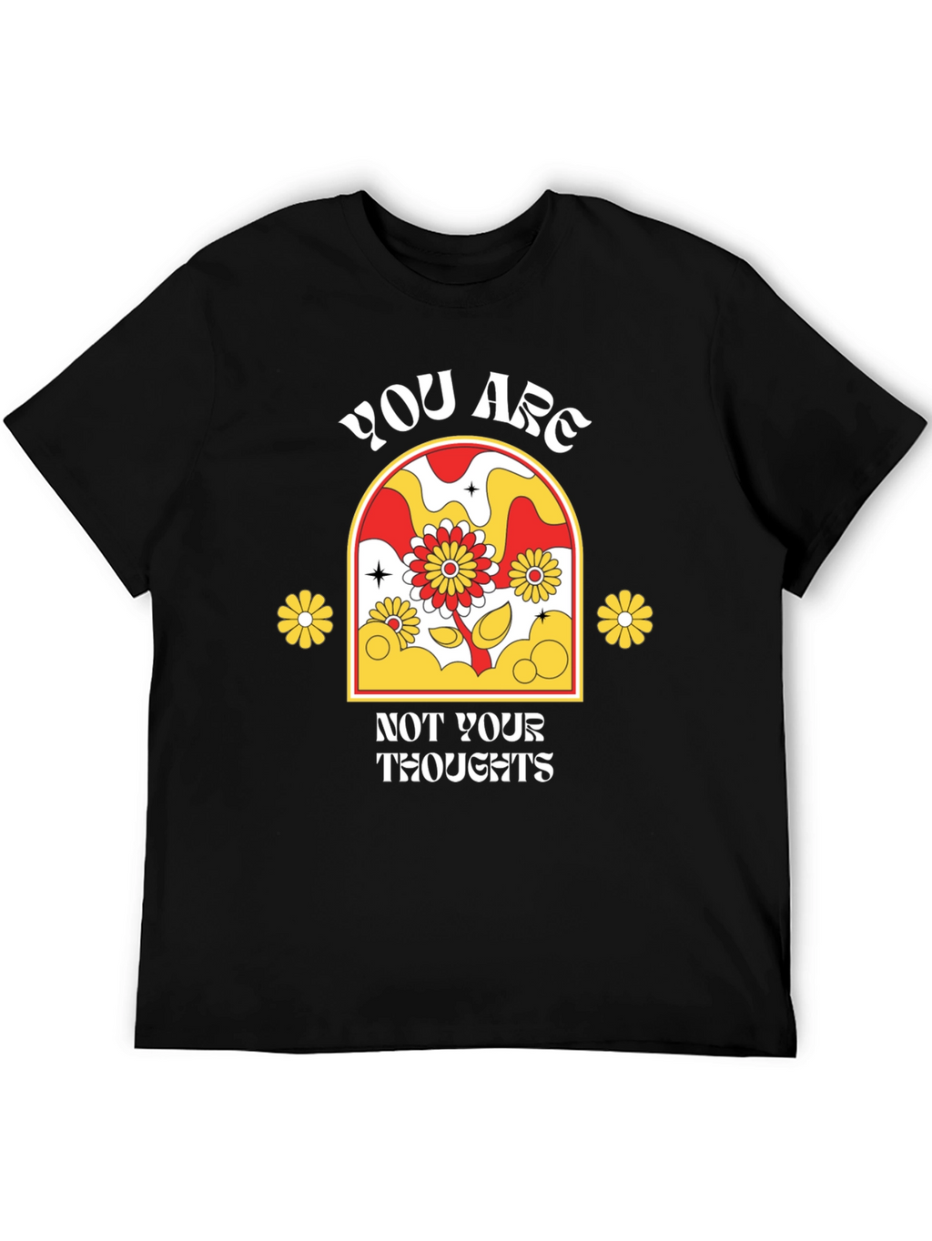 Retro Flower T-Shirt - You Are Not Your Thoughts