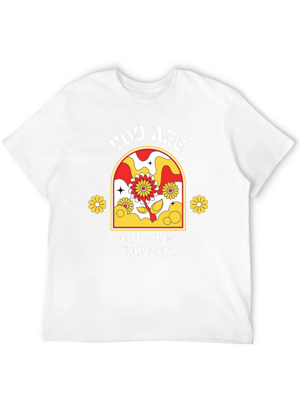 Retro Flower T-Shirt - You Are Not Your Thoughts