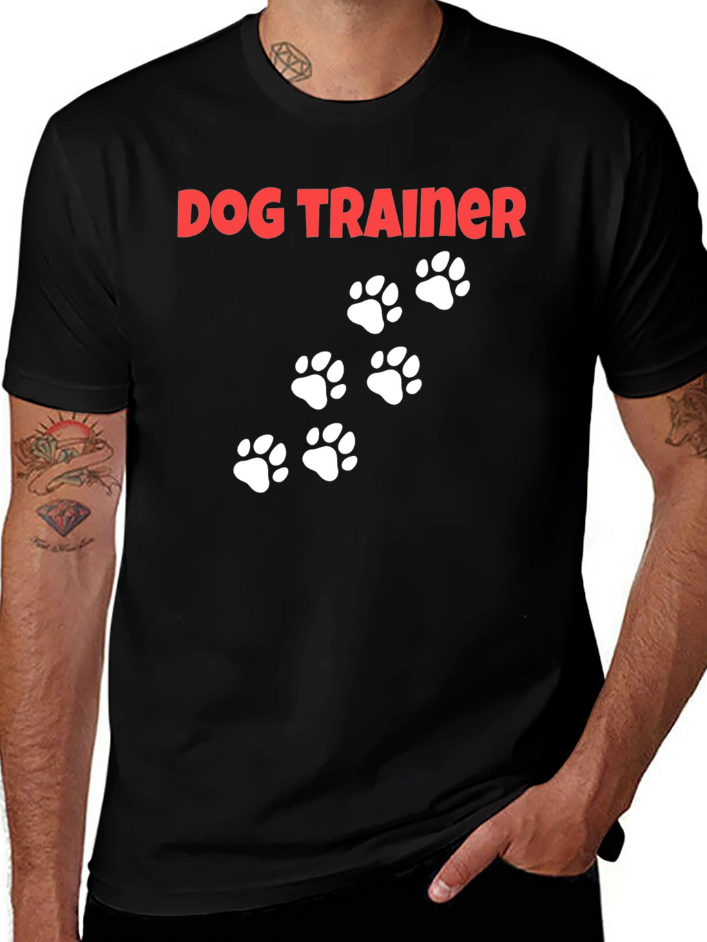 Dog Trainer Paw Print T-Shirt