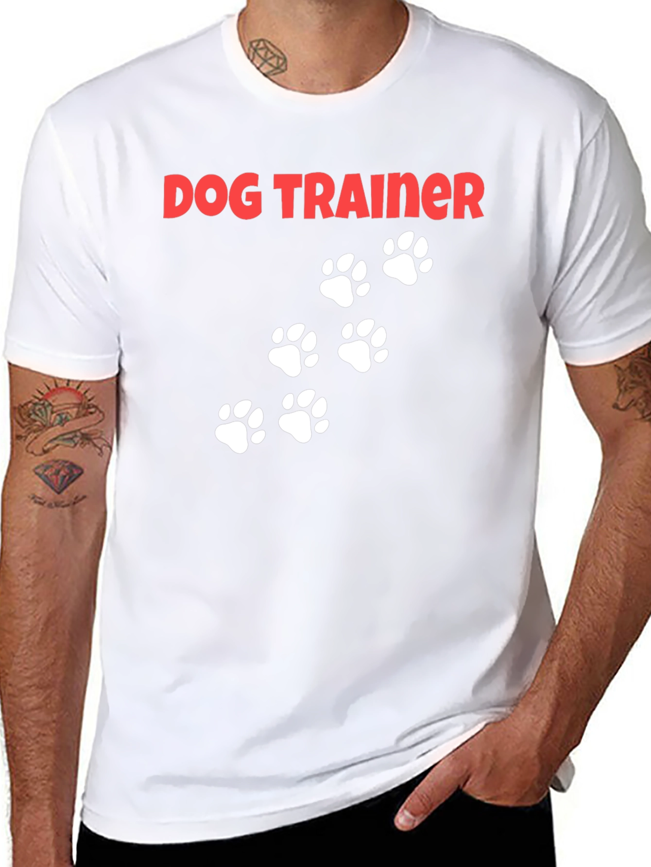 Dog Trainer Paw Print T-Shirt