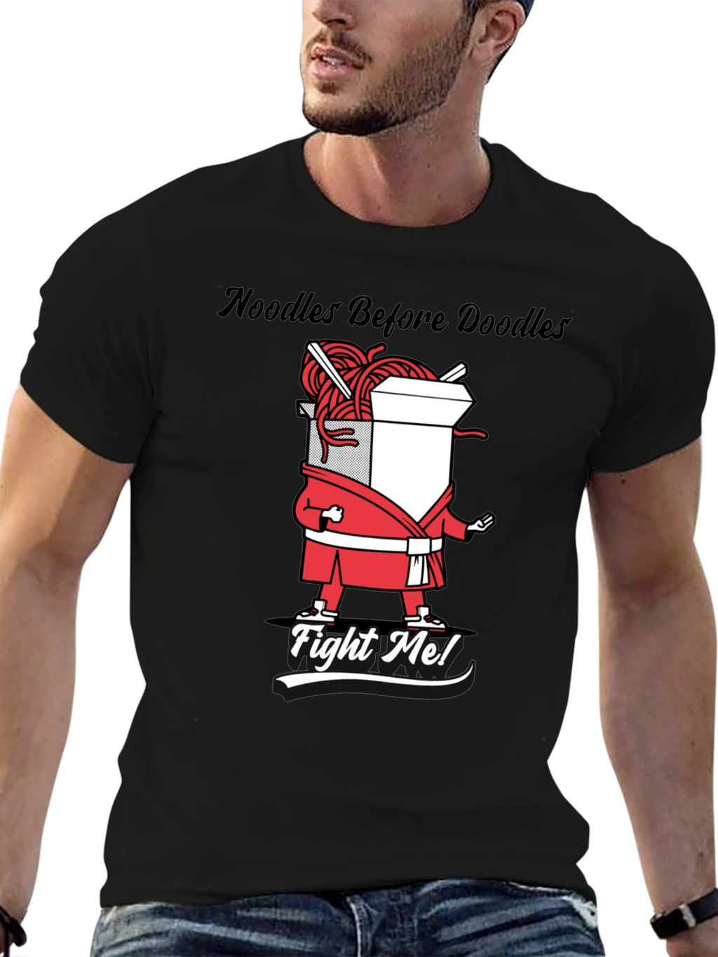 Noodles Before Doodles Funny Graphic T-Shirt