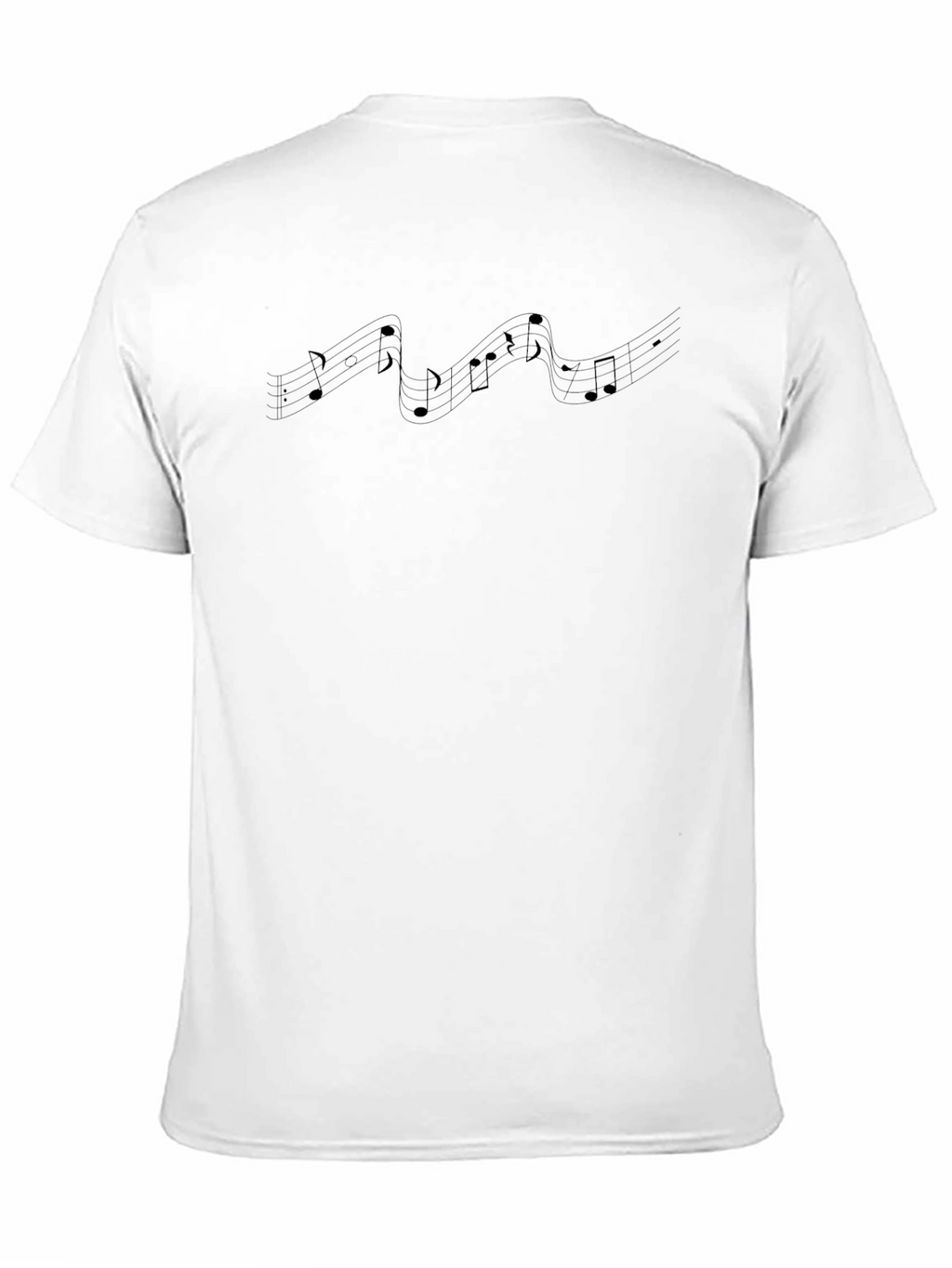 Musical Notes Graphic Black T-Shirt
