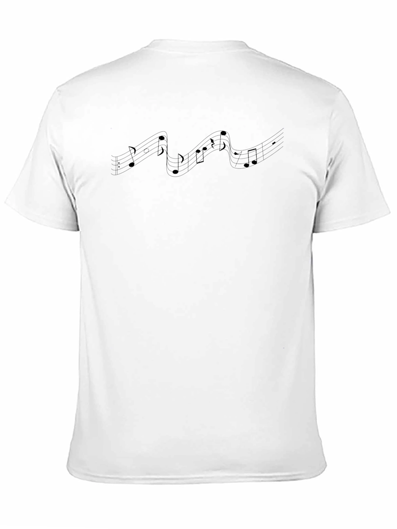 Musical Notes Graphic Black T-Shirt