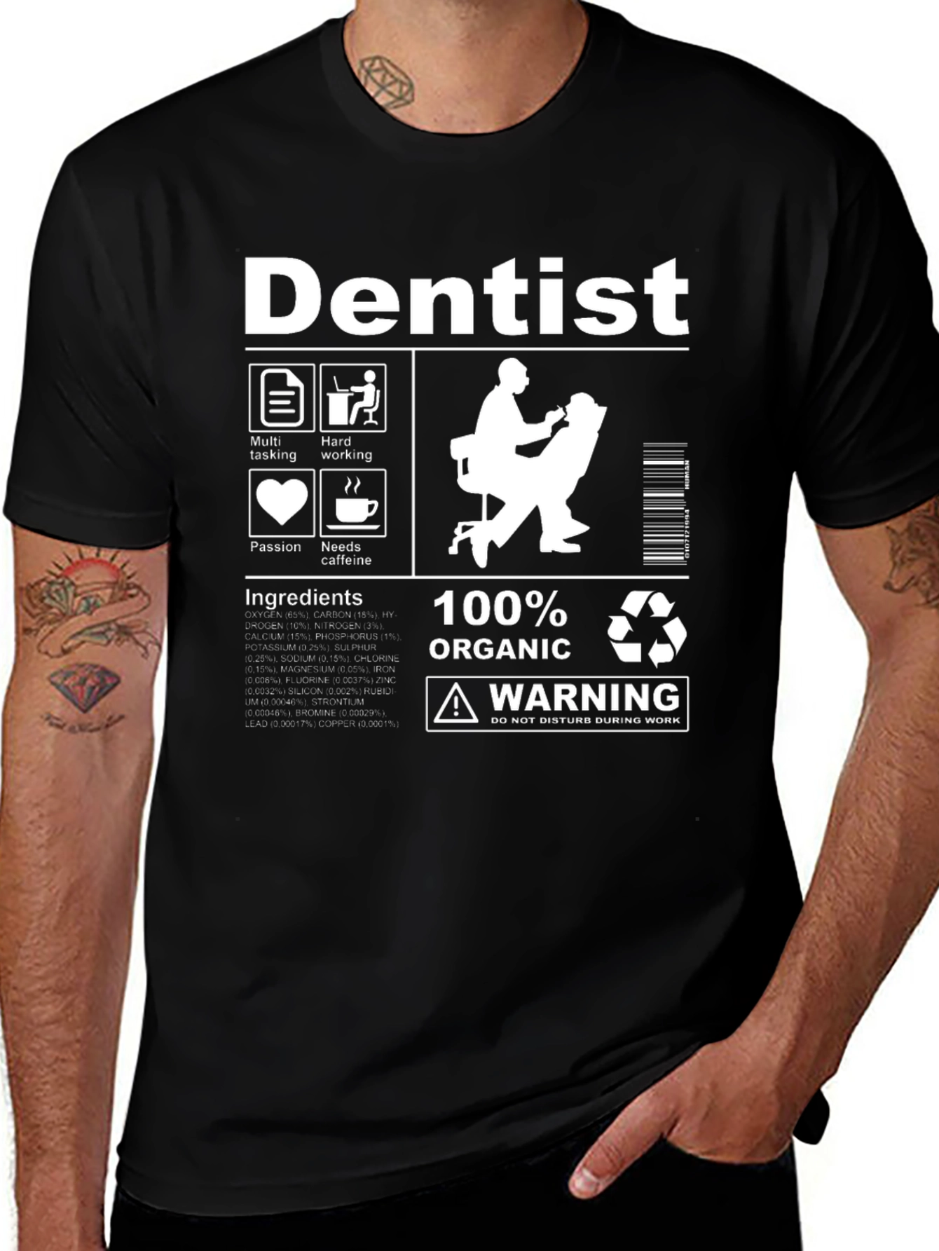 Dentist T-Shirt: 100% Organic & Funny Dentist Definition Tee