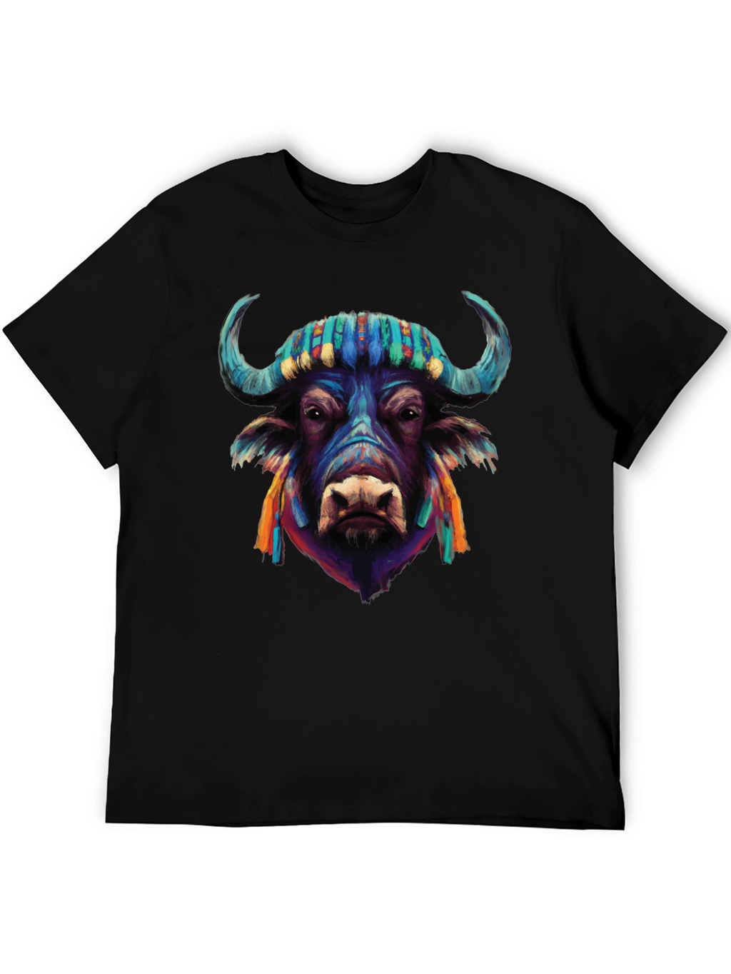 Vibrant Buffalo Graphic Tee - Stylish Mens T-Shirt