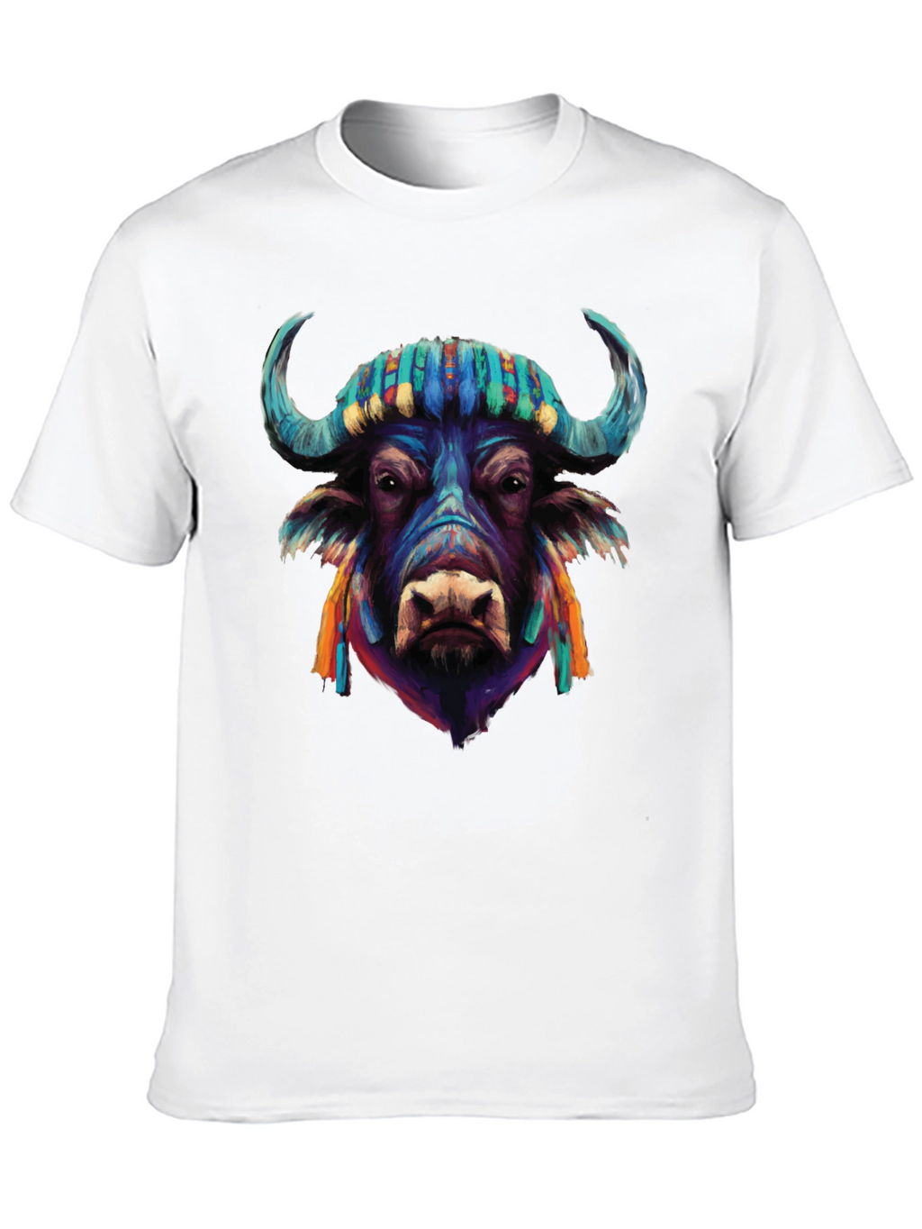 Vibrant Buffalo Graphic Tee - Stylish Mens T-Shirt