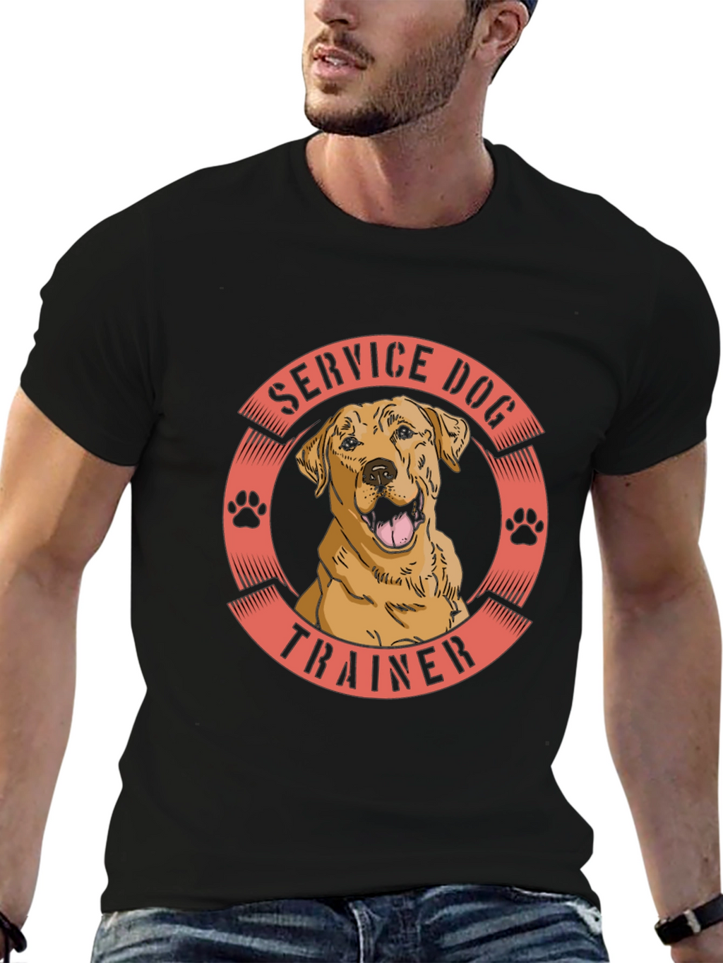 Service Dog Trainer T-Shirt - Black