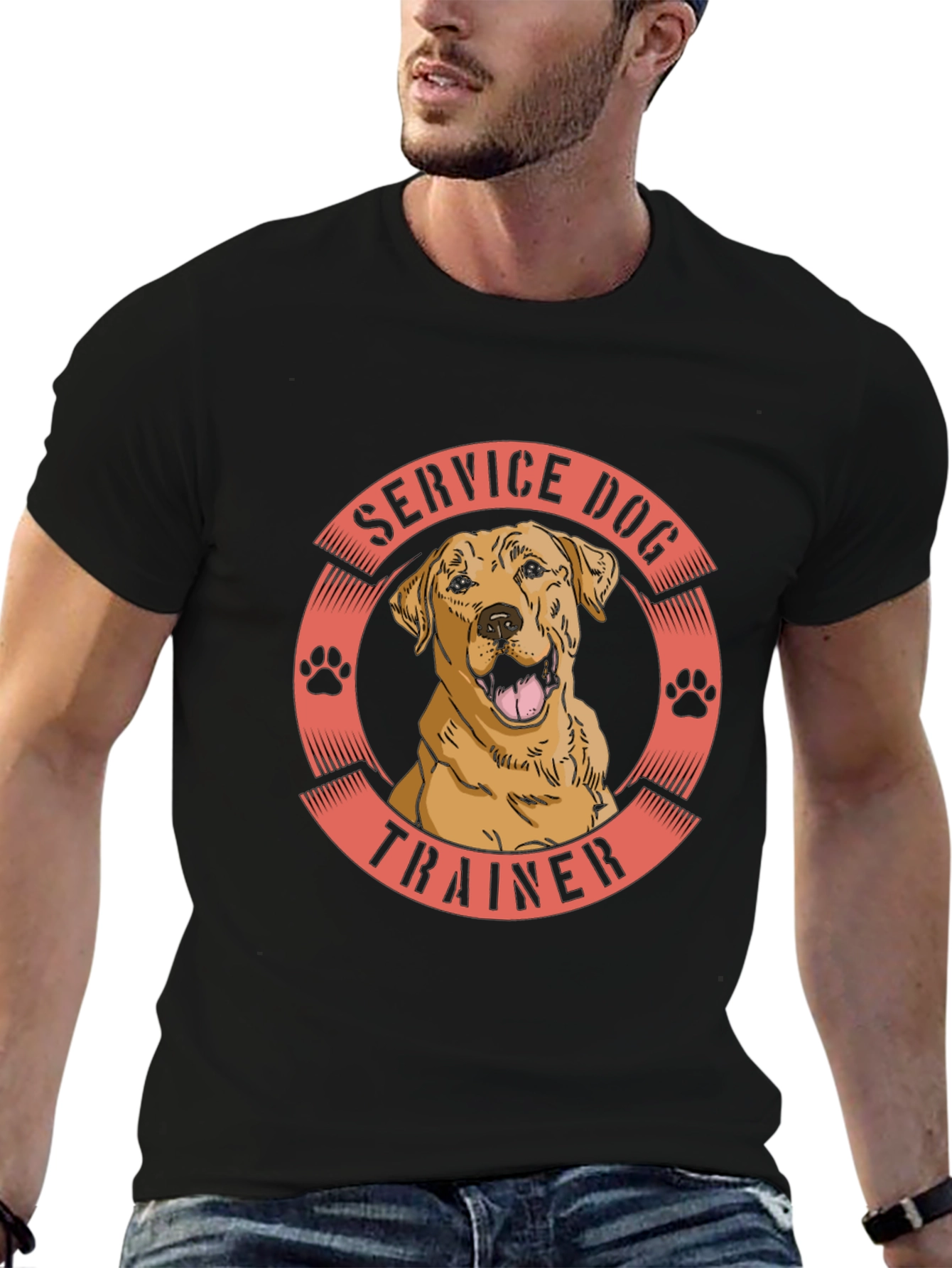 Service Dog Trainer T-Shirt - Black