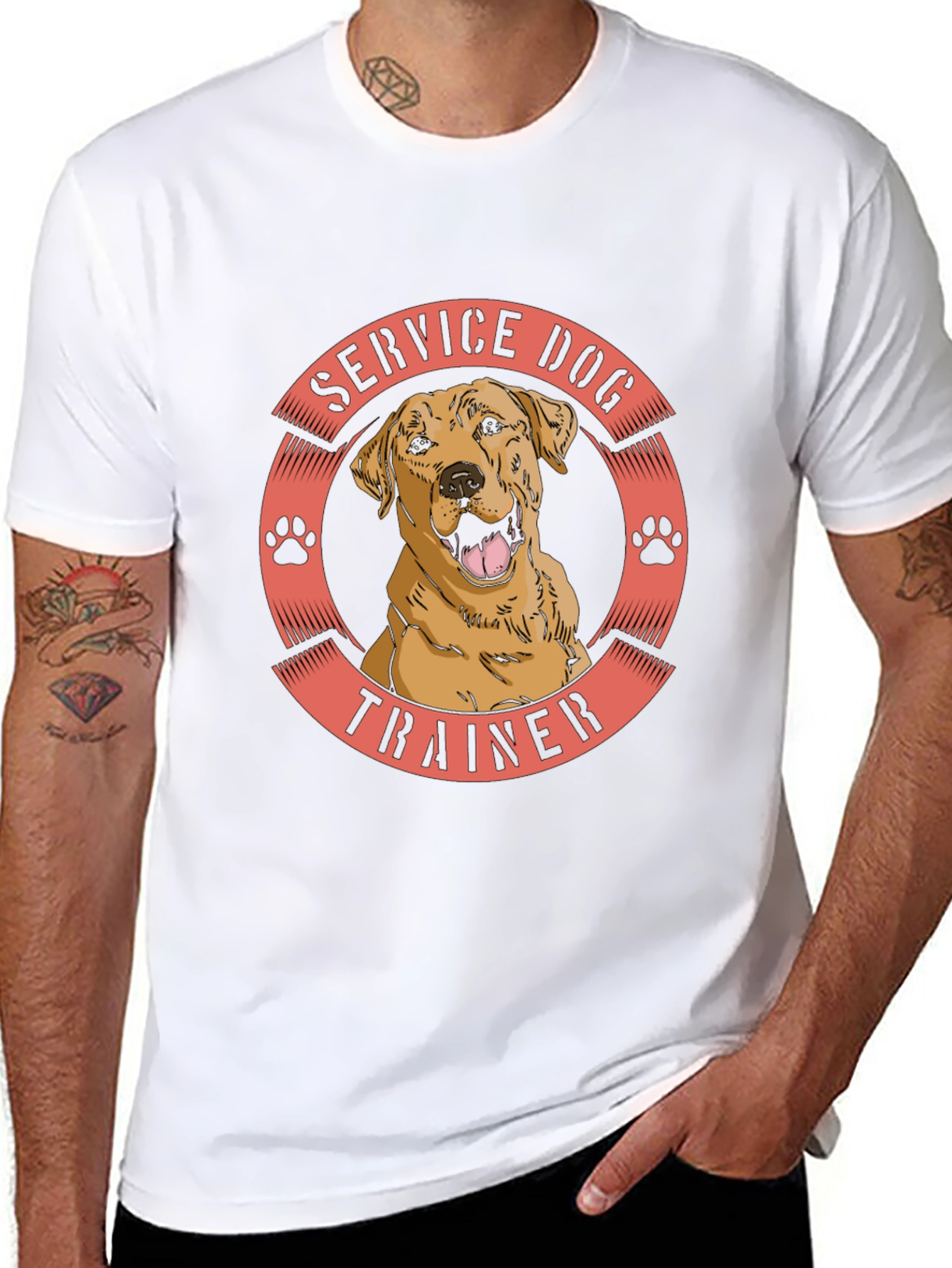 Service Dog Trainer T-Shirt - Black