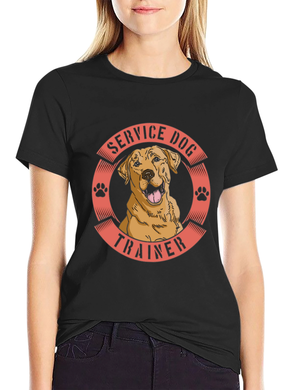 Service Dog Trainer T-Shirt - Black