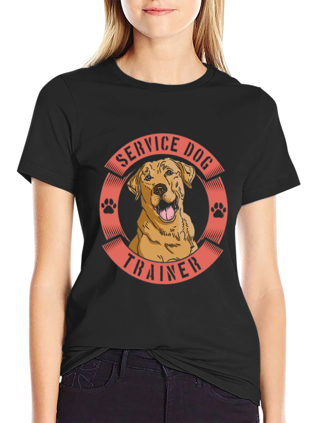 Service Dog Trainer T-Shirt - Black