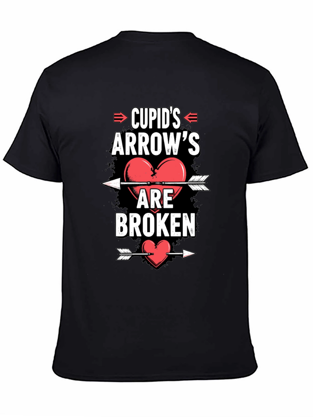 Cupids Arrows Broken Heart Graphic Tee