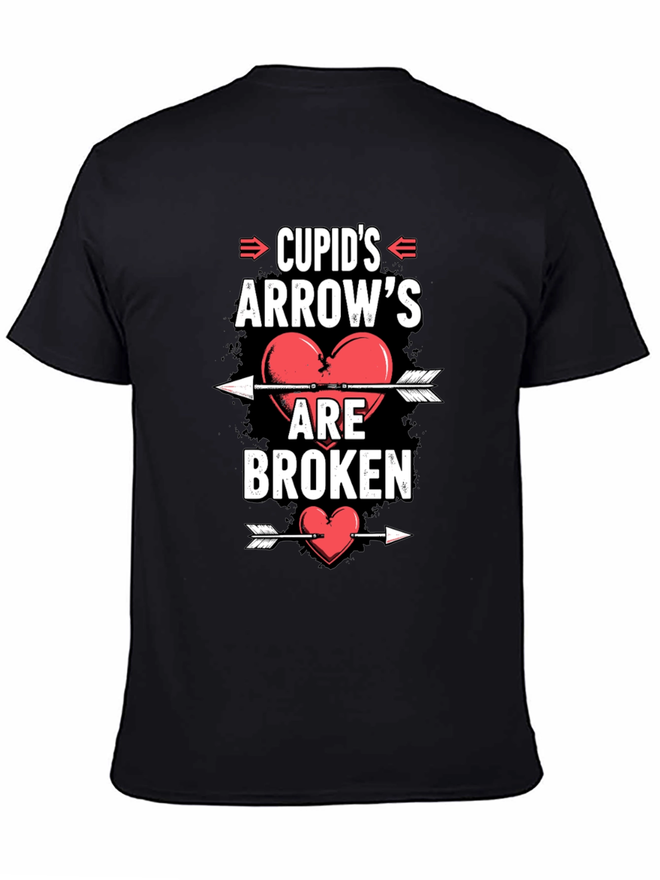 Cupids Arrows Broken Heart Graphic Tee