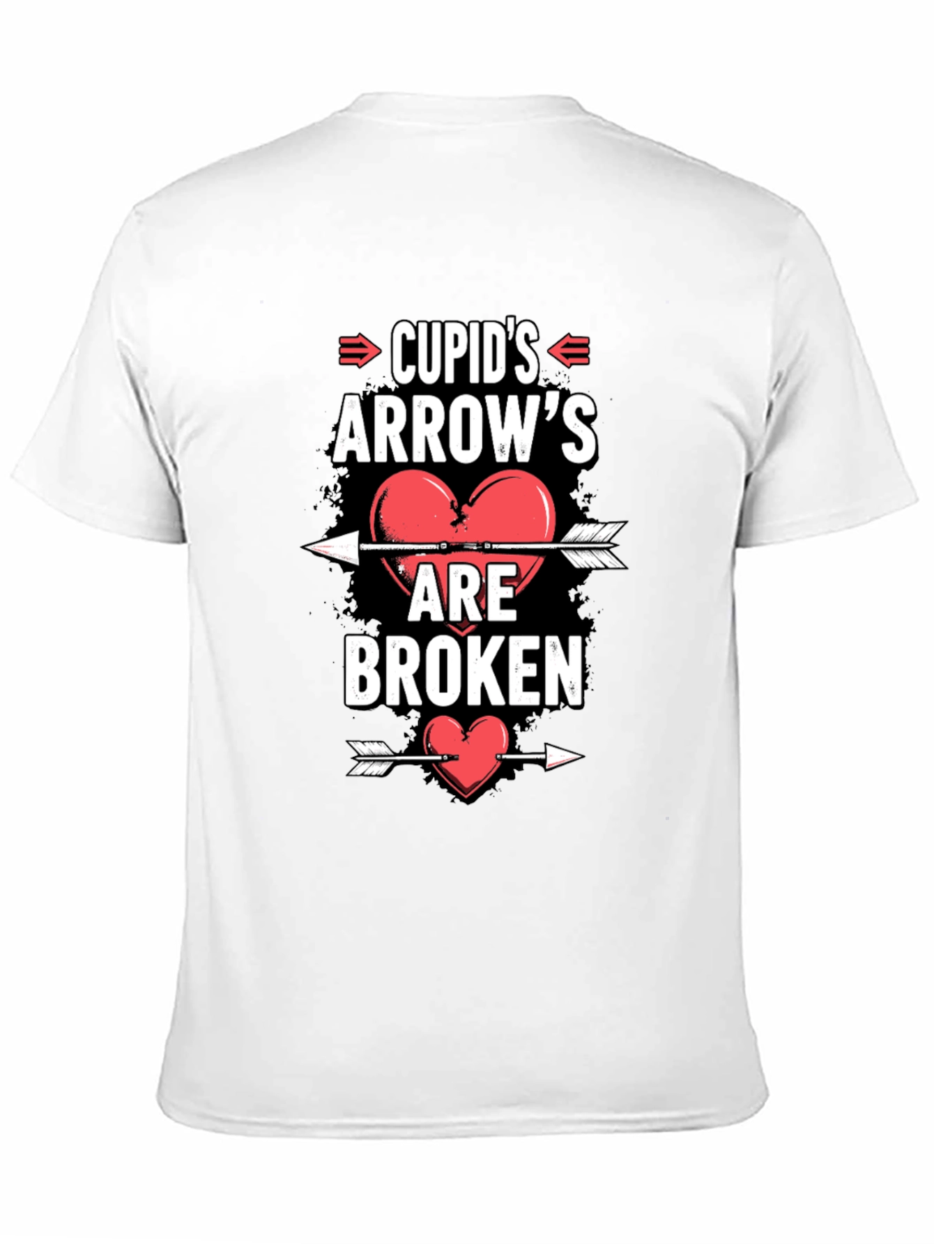 Cupids Arrows Broken Heart Graphic Tee