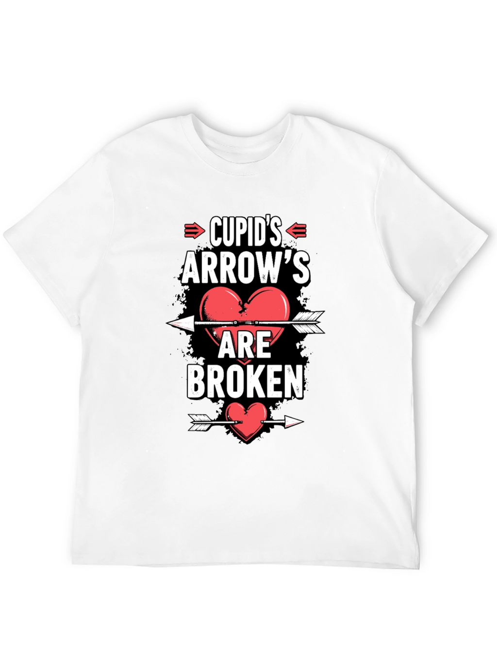 Cupids Arrows Broken Heart Graphic Tee