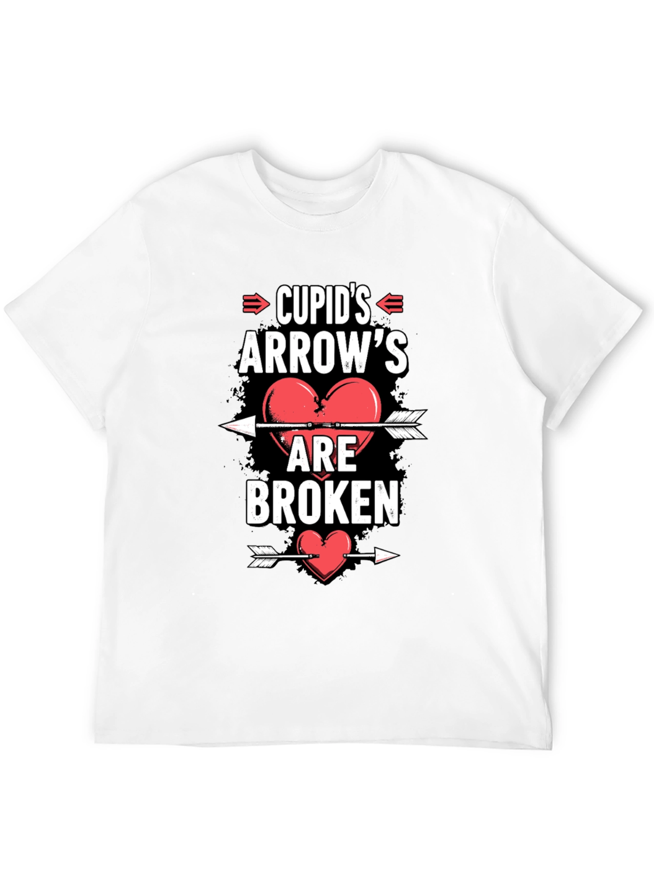 Cupids Arrows Broken Heart Graphic Tee