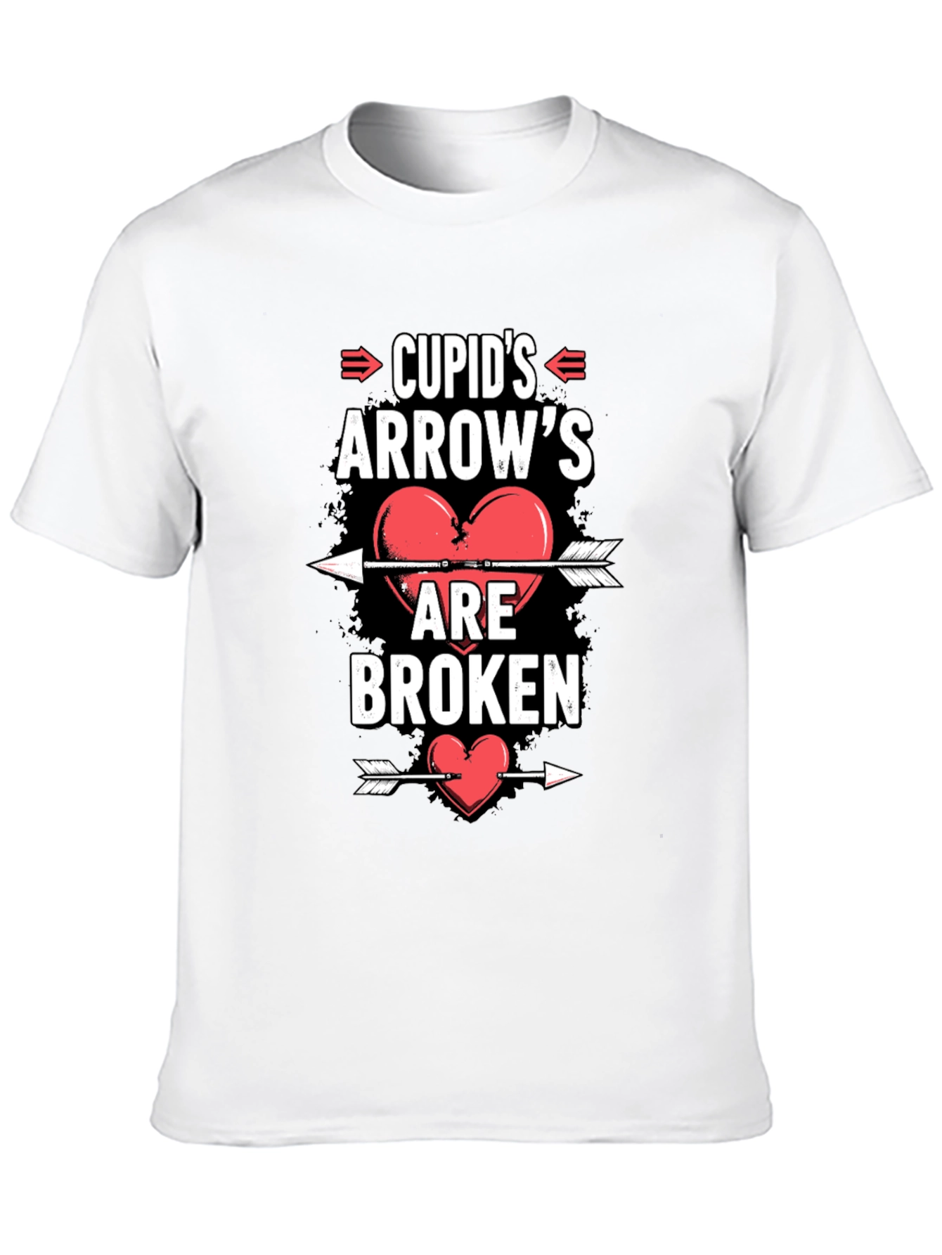 Cupids Arrows Broken Heart Graphic Tee