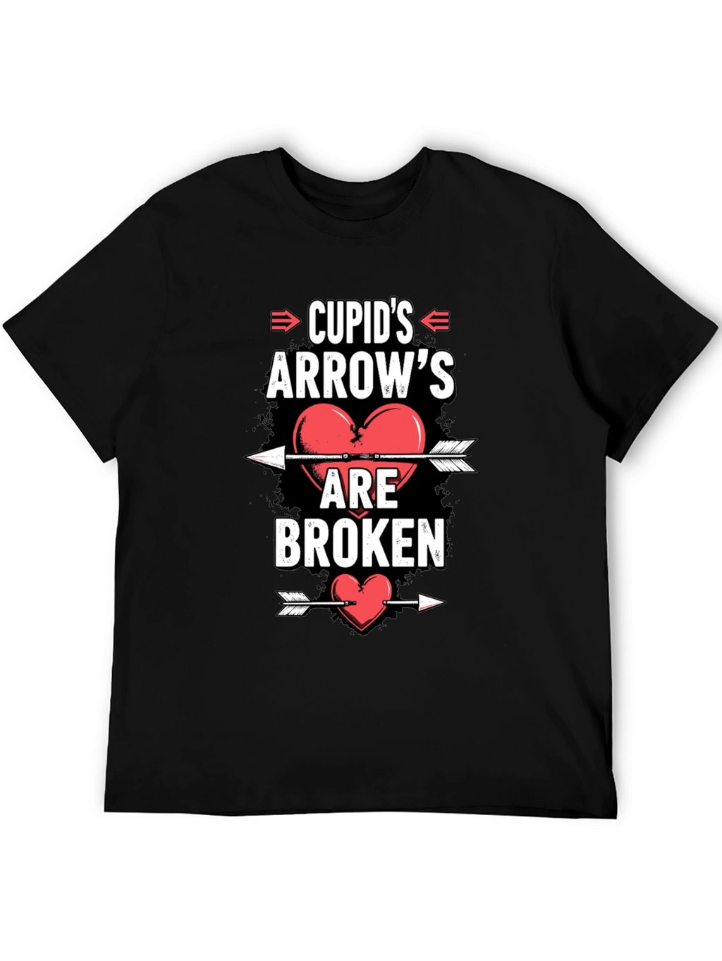 Cupids Arrows Broken Heart Graphic Tee