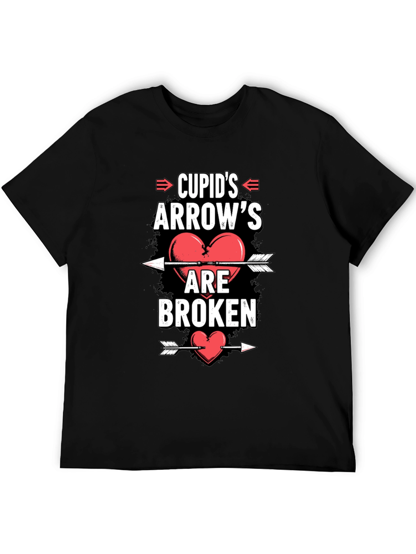 Cupids Arrows Broken Heart Graphic Tee