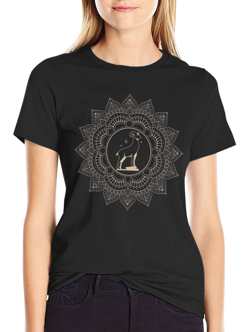Aries Zodiac Mandala Graphic Tee
