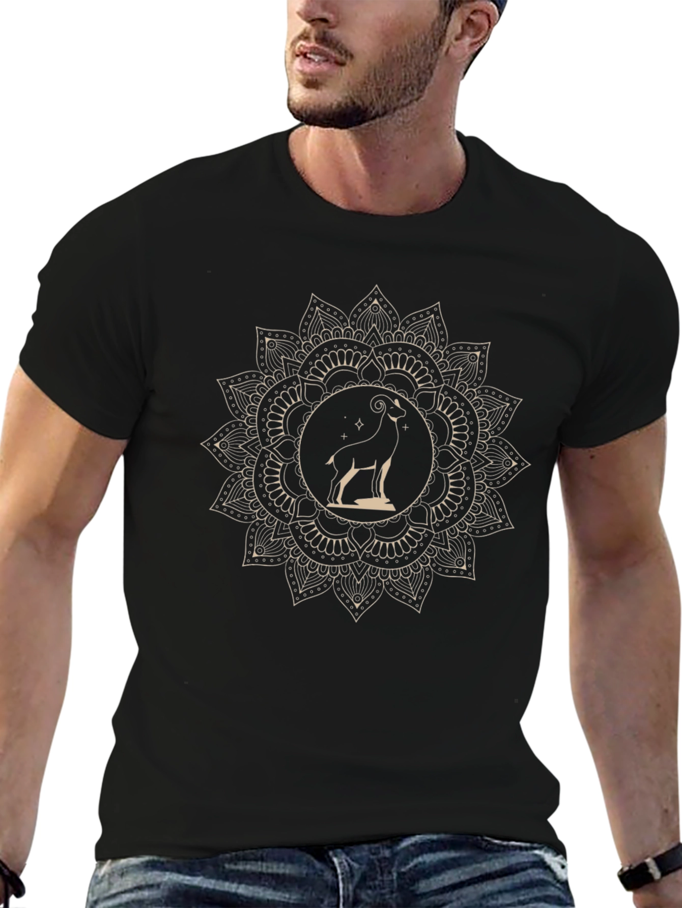 Aries Zodiac Mandala Graphic Tee