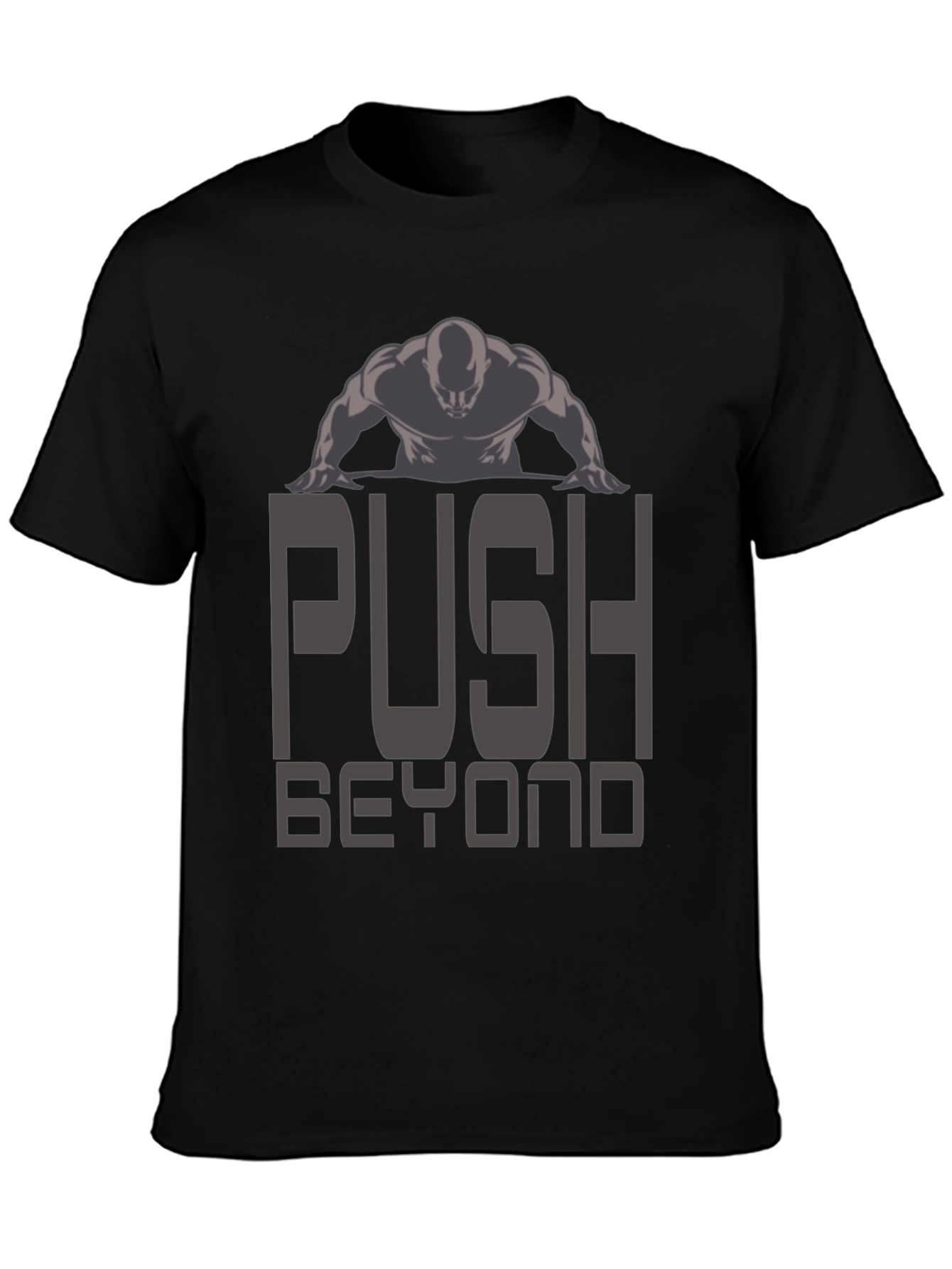 Push Beyond Black Graphic Tee