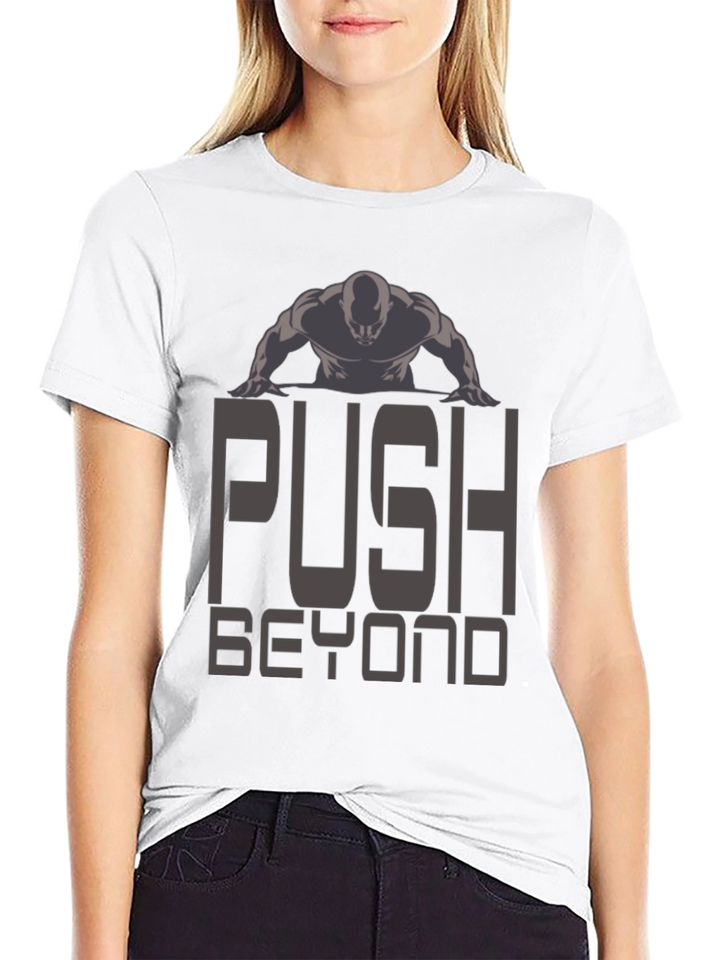 Push Beyond Black Graphic Tee