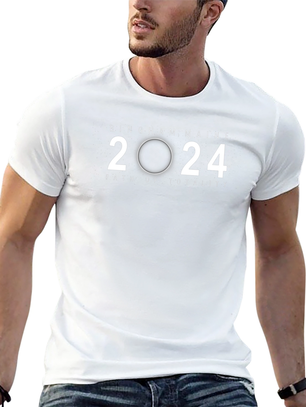 Bingham Maine 2024 Path of Totality Eclipse T-Shirt