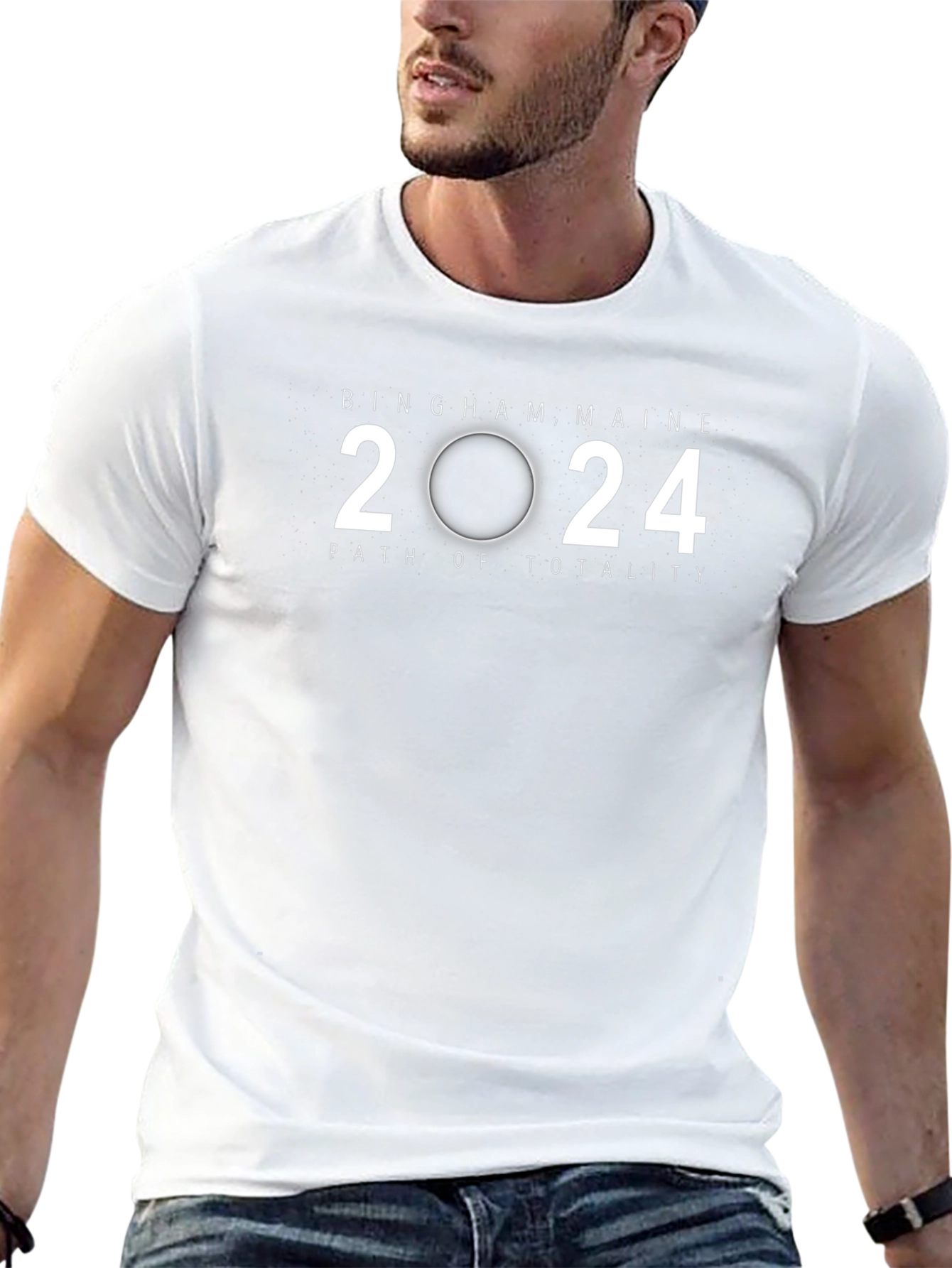 Bingham Maine 2024 Path of Totality Eclipse T-Shirt
