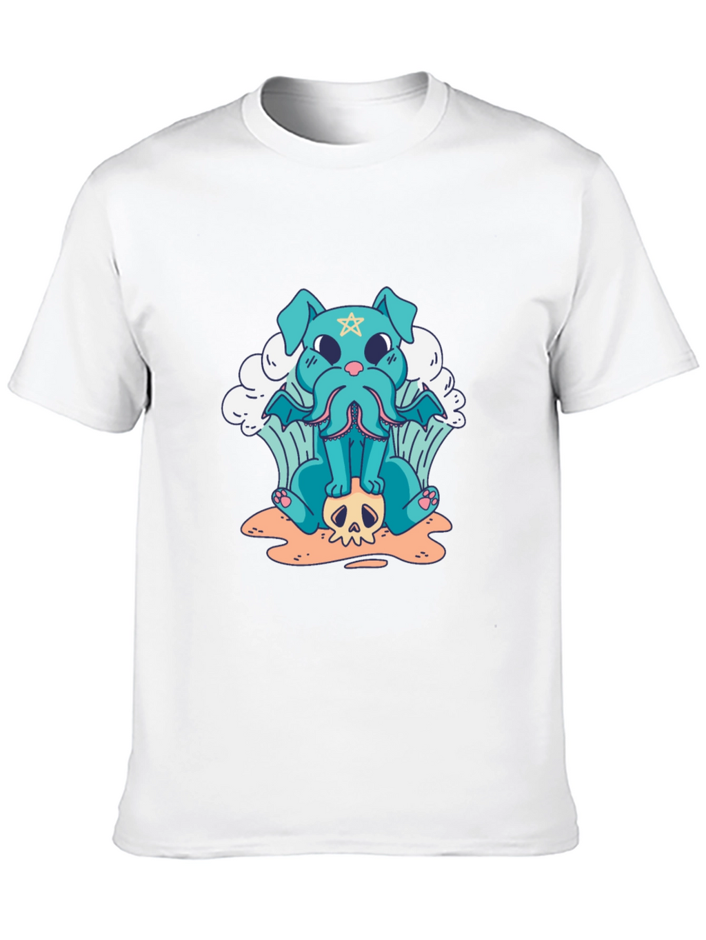 Cthulhu Dog Graphic Black T-Shirt