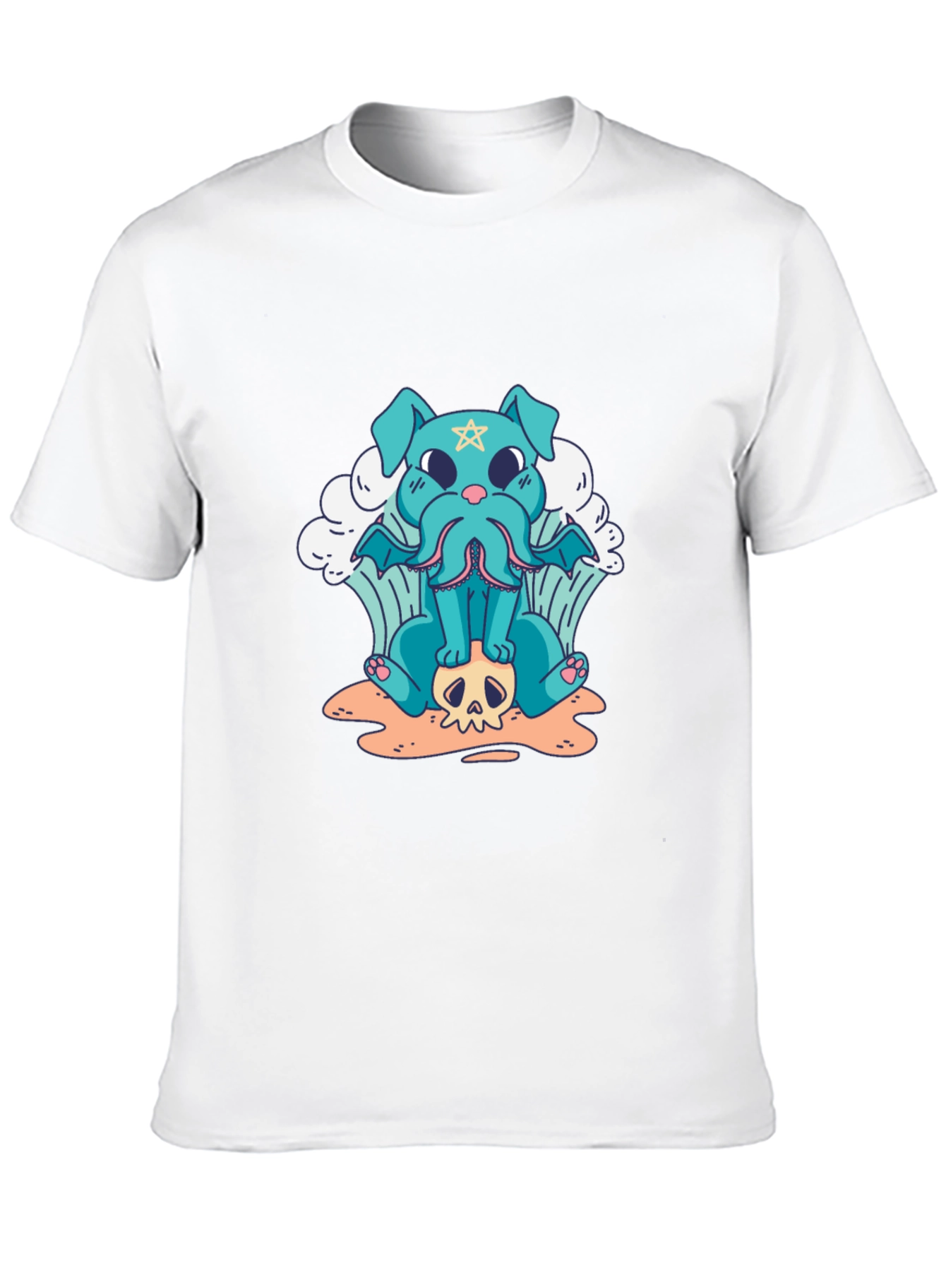 Cthulhu Dog Graphic Black T-Shirt