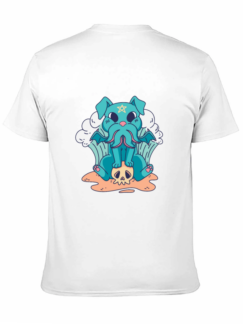 Cthulhu Dog Graphic Black T-Shirt
