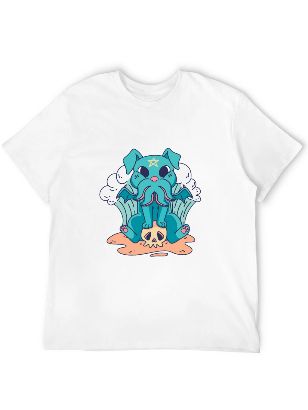 Cthulhu Dog Graphic Black T-Shirt