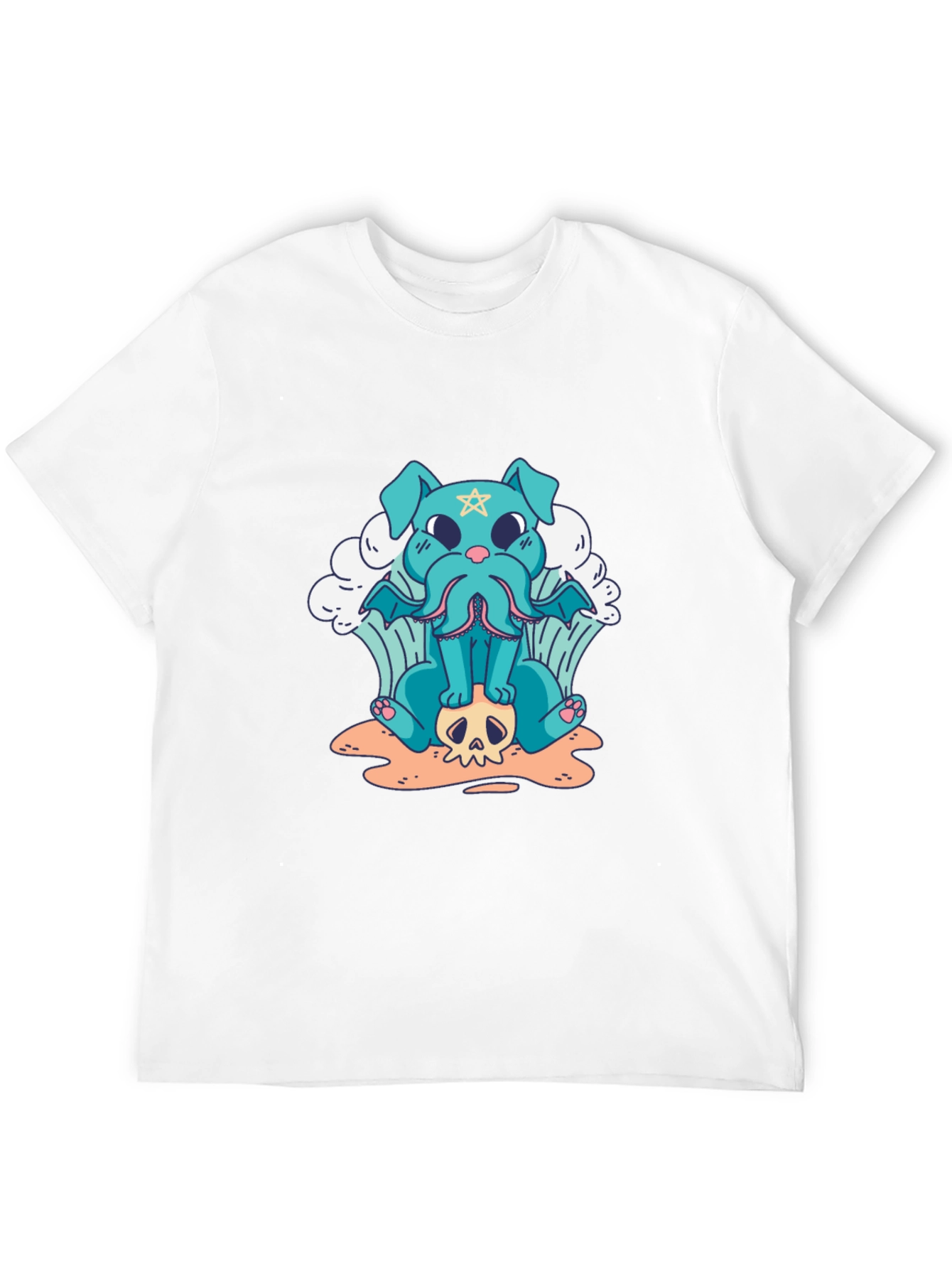 Cthulhu Dog Graphic Black T-Shirt
