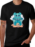 Cthulhu Dog Graphic Black T-Shirt
