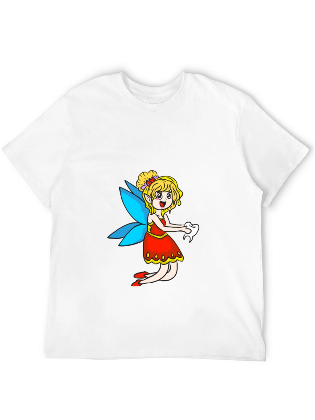 Fairy Cartoon Black T-Shirt