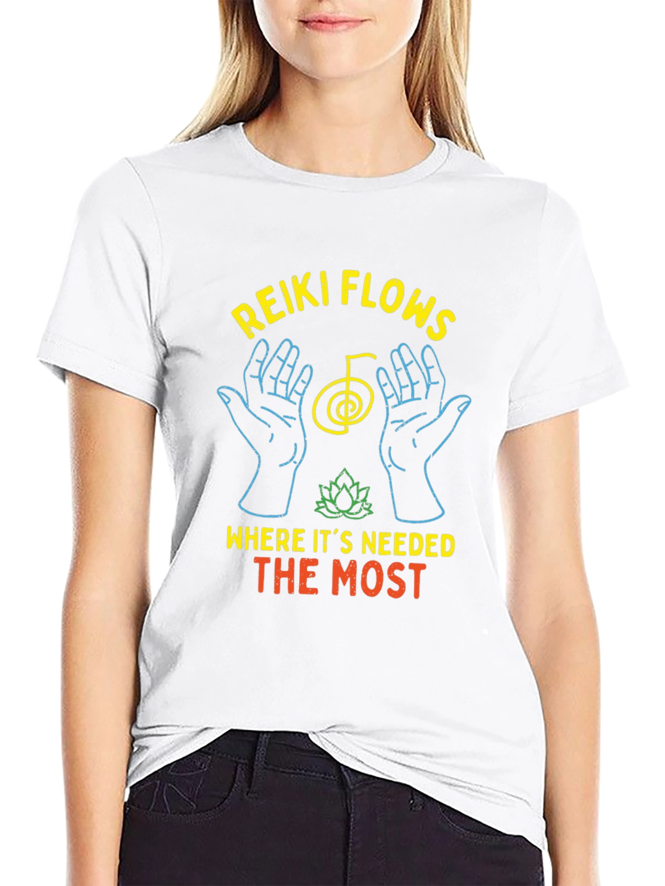 Reiki Flows T-Shirt - Energy Healing Design